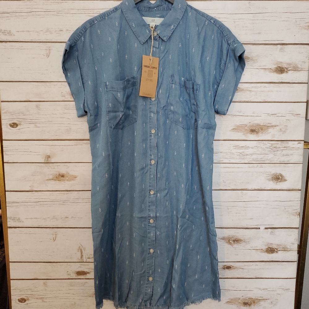 Thread&Supply Blue Chambray shirt dress